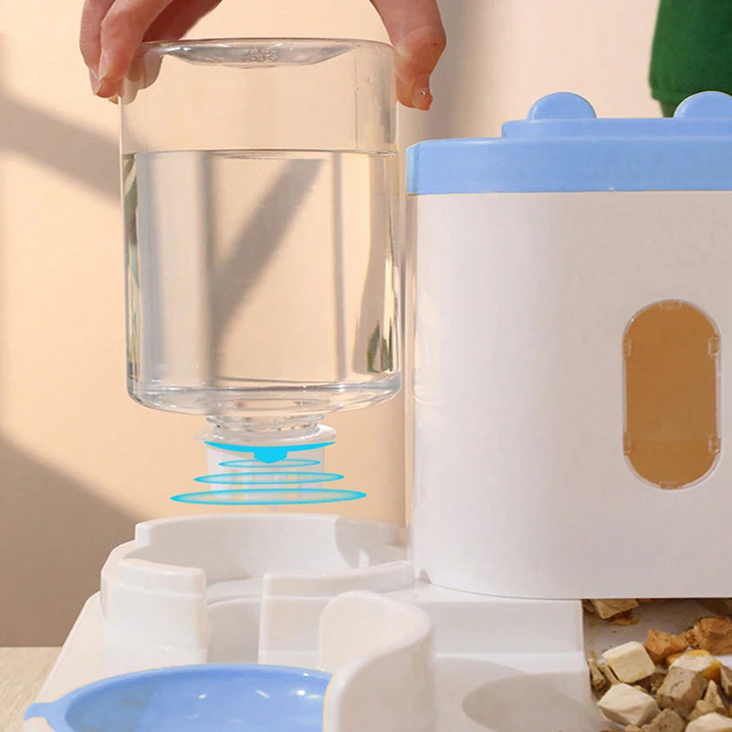 Pet Food & Water Feeder Set